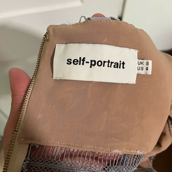 Self-Portrait light purple lace midi dress - Picture 7 of 8